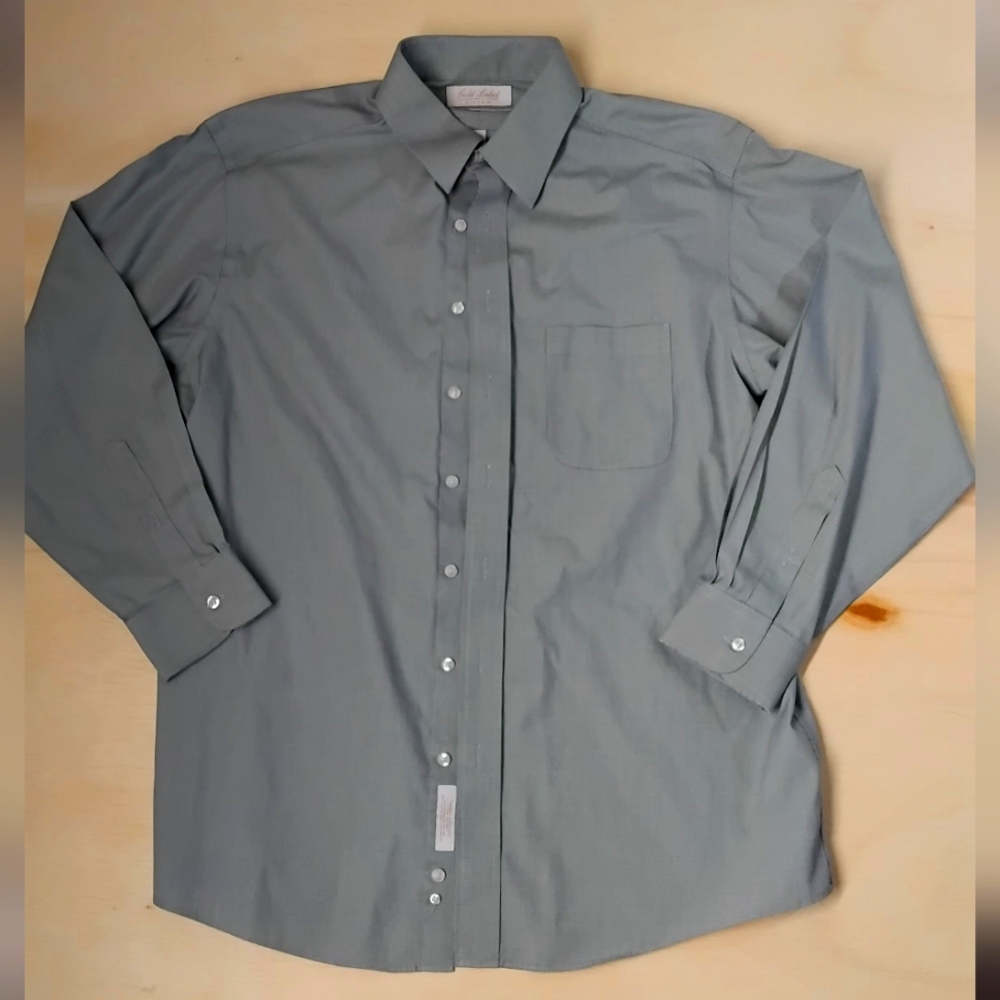Roundtree & Yorke Gold Label  Green Casual Button Down Shirt #B